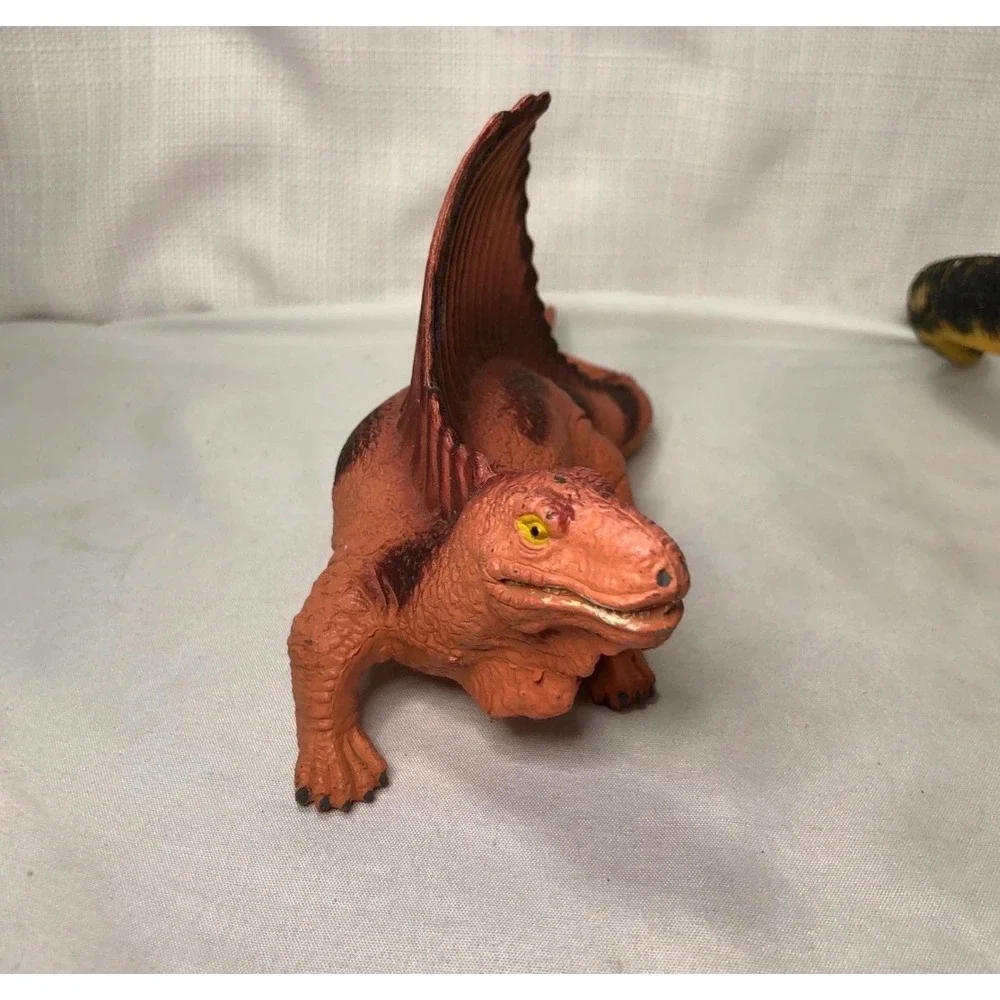 Vintage Dinosaur Toy Figure Lot T-Rex Dimetrodon Two Headed Dragon Crocodile 4pc